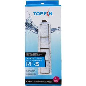 Top Fin Retreat RF-S Filter Cartridges (6 count) Refill for Desktop Aquariums